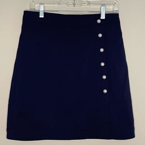 Navy skirt with pearl features